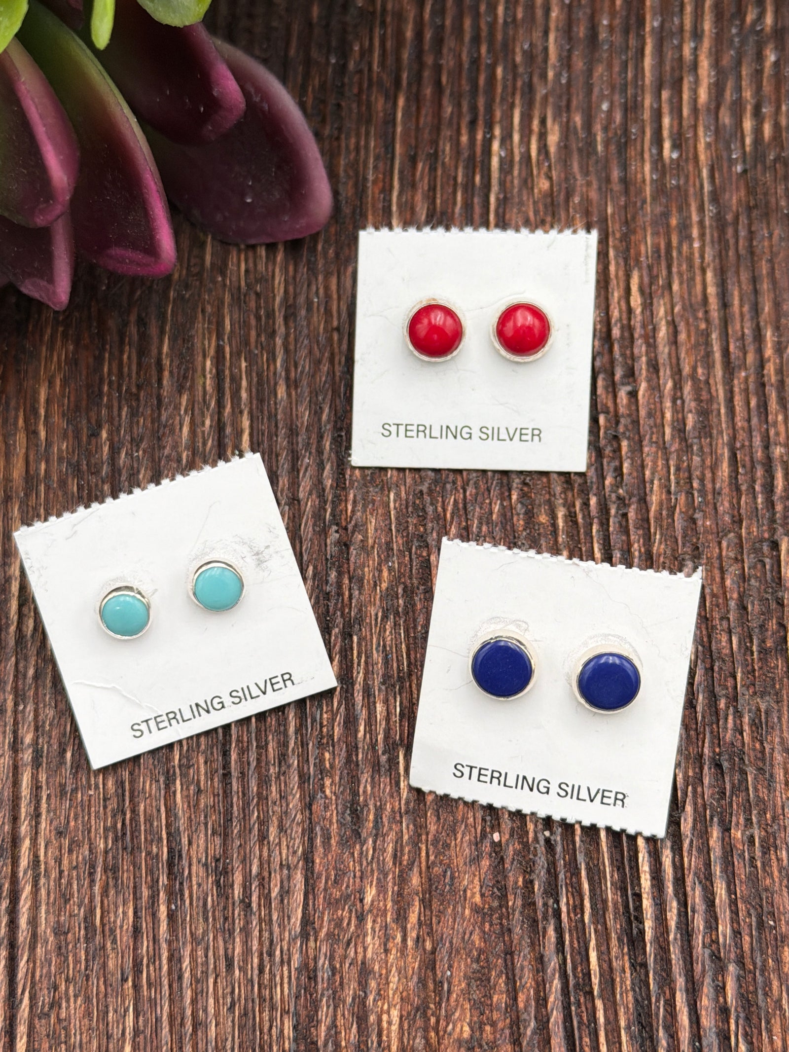 Preston Petite Smooth Edge Single Stone Sterling Earrings - .6mm