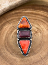 Cascades Triple Stone Spiny Ring - size 7.5