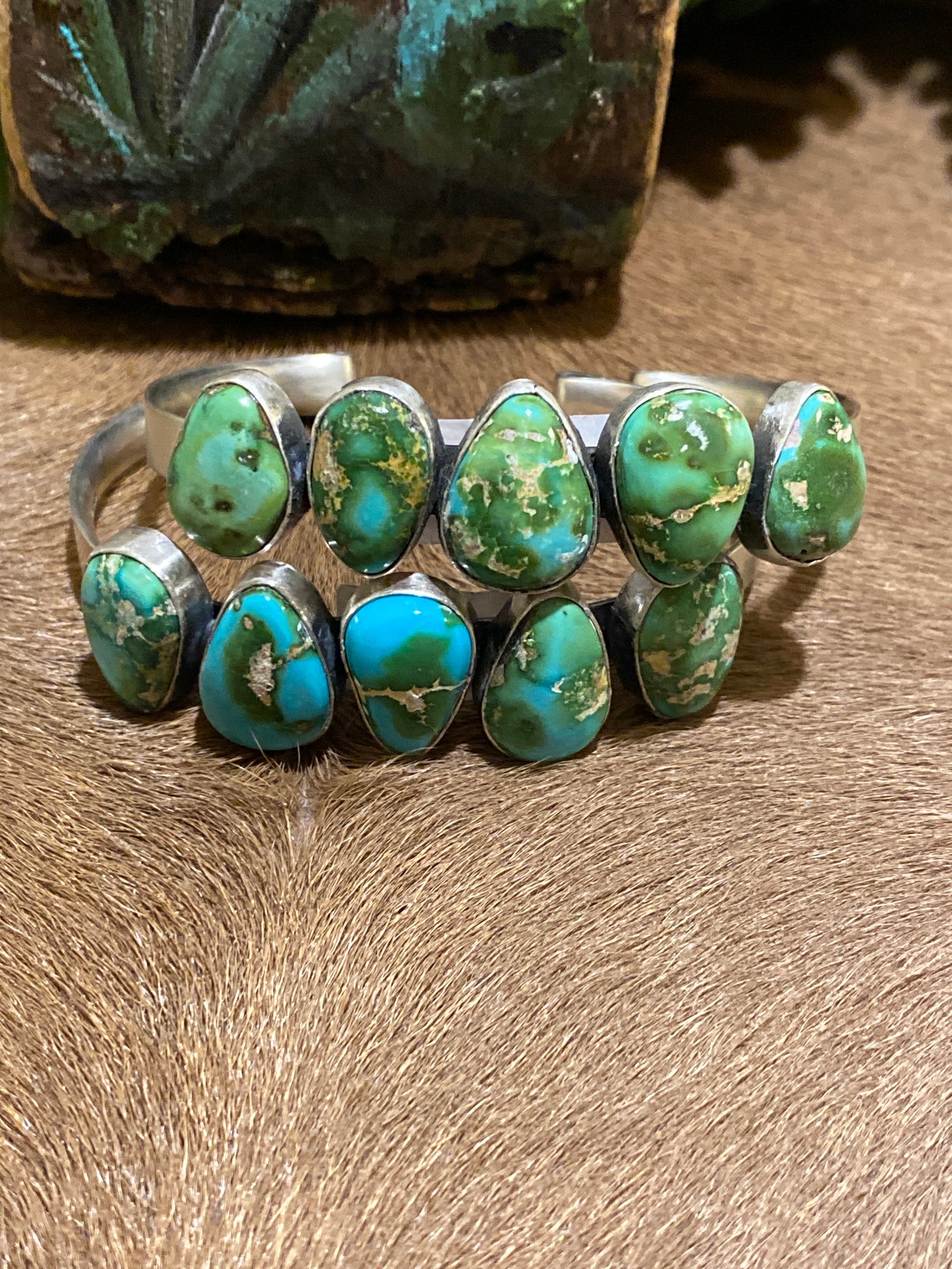 Sundance Sterling 5 Teardrop Turquoise Cuff