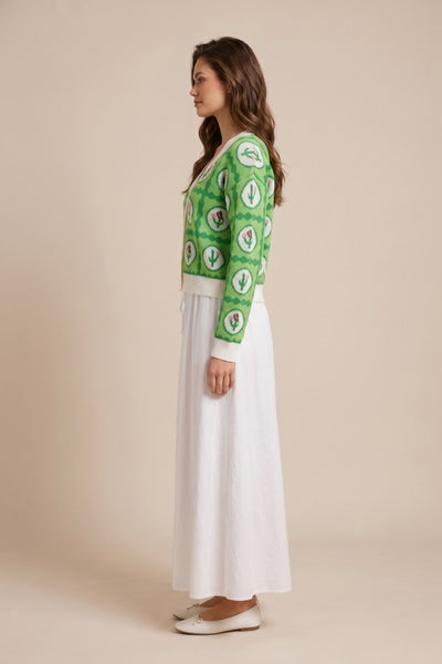 Cactus V-Neckline Sweater Cardigan