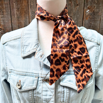 Leopard Western Skinny Mini Wild Rag Scarf