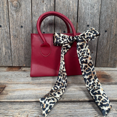 Tan Animal Print Skinny Mini Wild Rag Scarf / Cowgirl Necktie