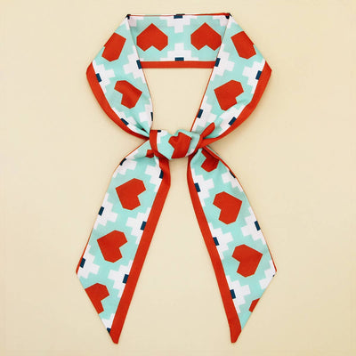 Skinny Floral Letter Scarf for Hair or Gift Wrap