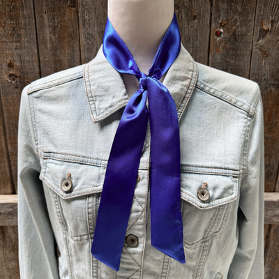 Electric Blue Western Skinny Mini Wild Rag Scarf