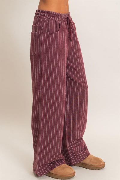 Chester Pinstripe Elastic Waist Sweatpants