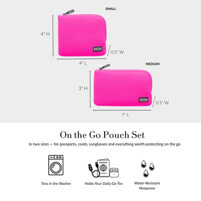 On-The-Go Pouch SET — Machine Washable Beauty Pouches