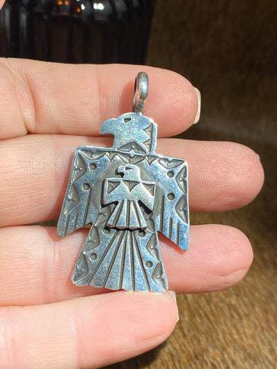 Holt Double Thunderbird Sterling Pendant