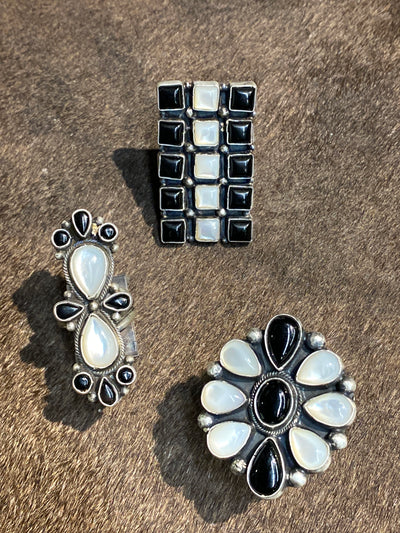 Langford Sterling Pearl & Onyx Ring