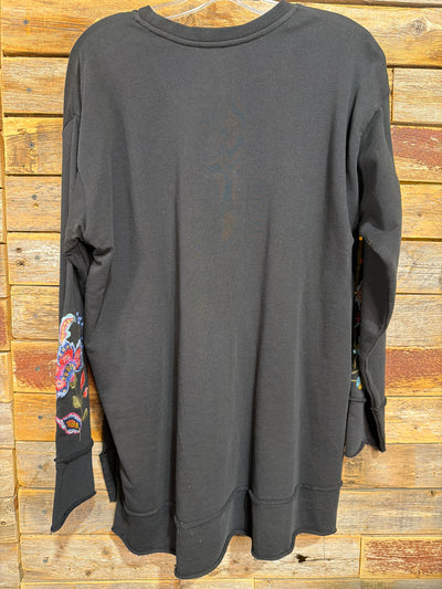 Johnny Was Hi-Lo Embroidered Pullover