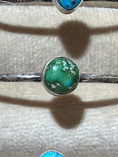 Crafton Single Stone Turquoise Slim Angled Cuff