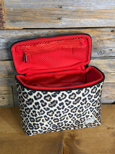 Neoprene Small Train Case- Machine Washable Cosmetic Bag