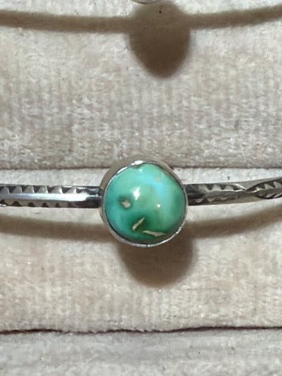 Crafton Single Stone Turquoise Slim Angled Cuff