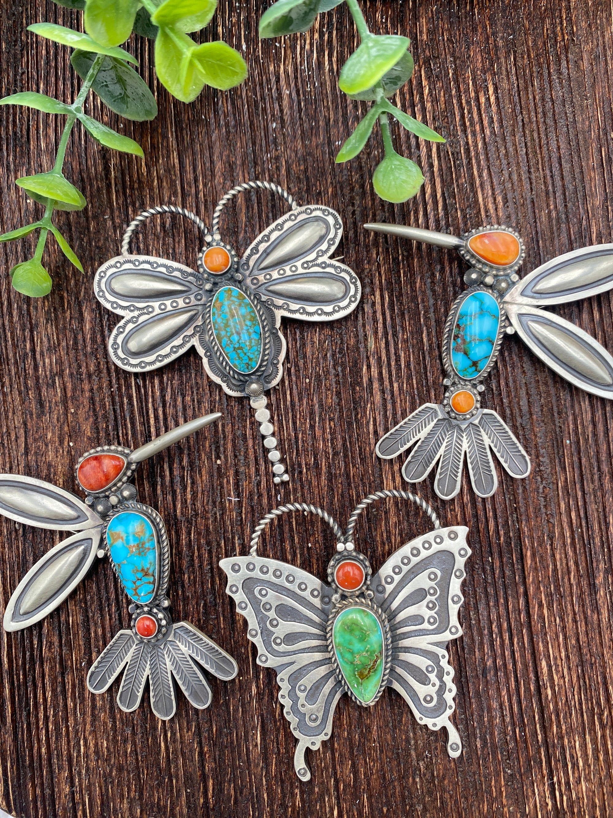 Garden Visitors Sterling & Stone Brooch/Pendant