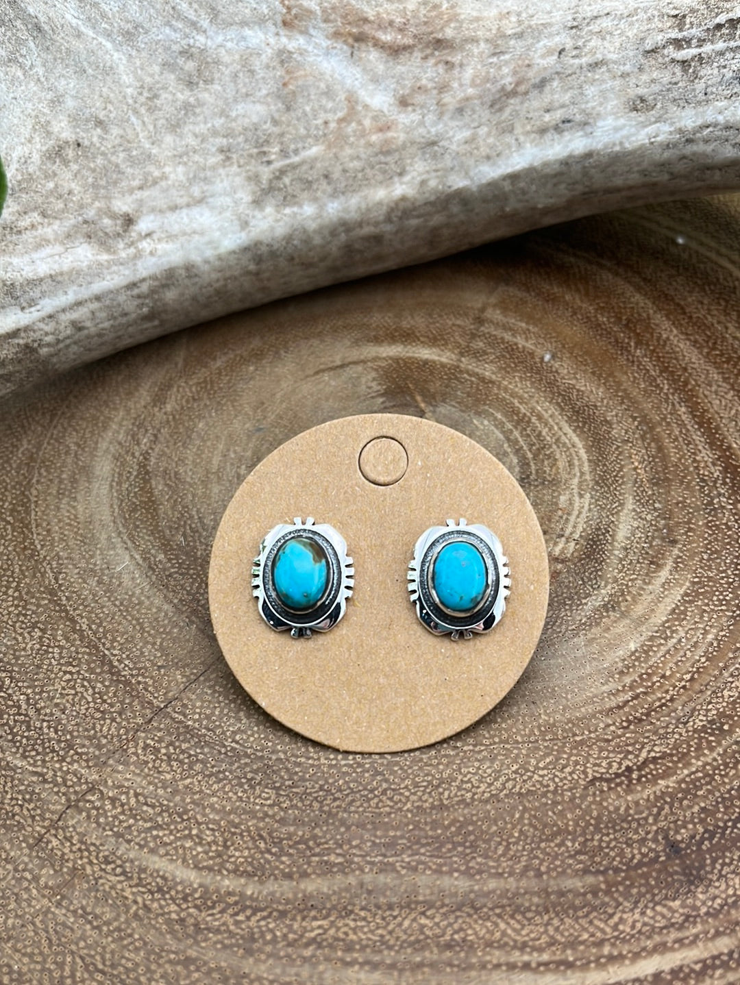 Alexa Kingman Turquoise Oval Stud Earrings