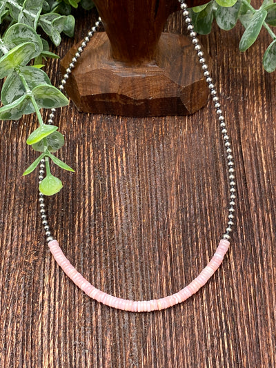 Pamela Sterling 2mm Pearl Necklace With Color Center Beads - 16"