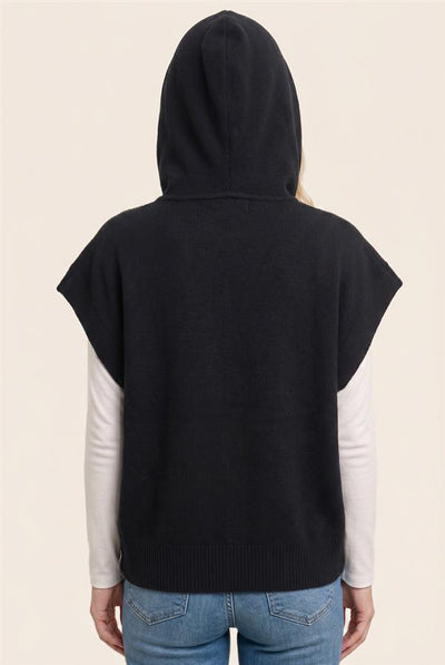 Davis Short Sleeve Hooded Cardigan