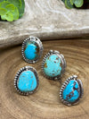 Avery Sterling Roped Oval Turquoise Ring