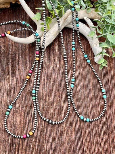 Anvil 4mm Varied Fashion Navajo Necklace - 60"