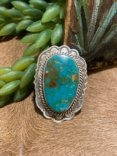 Mulligan Assorted Turquoise Sterling Rings - Adjustable