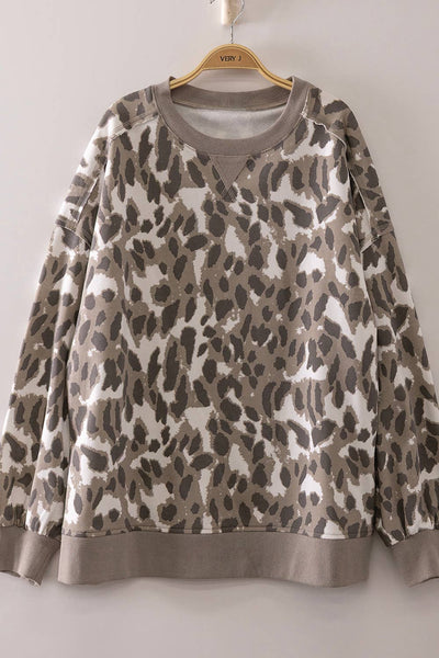 NT12770-Printed Crew Neck Sweatshirt