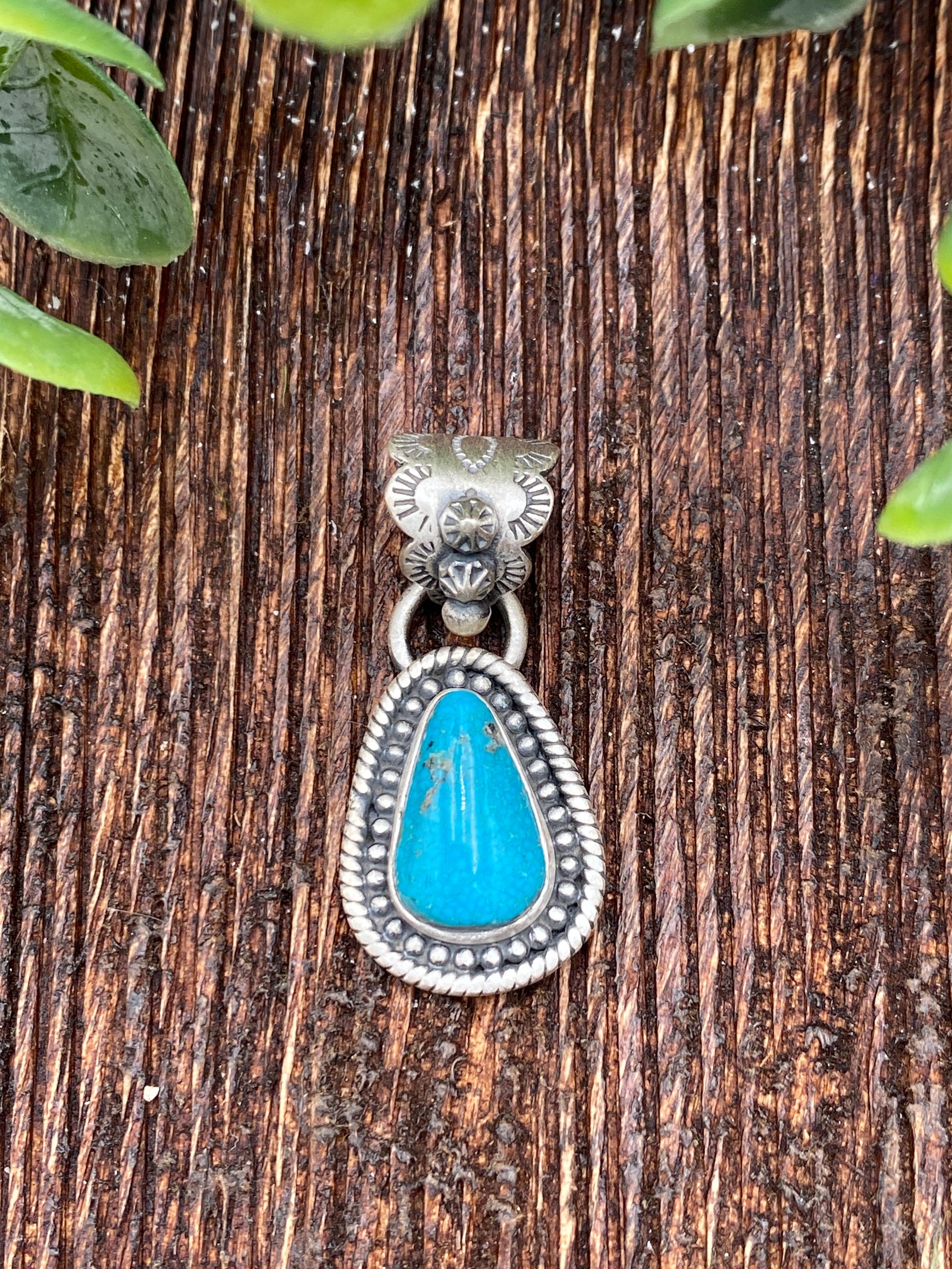 Lilith Sterling Teardrop Turquoise Pendant