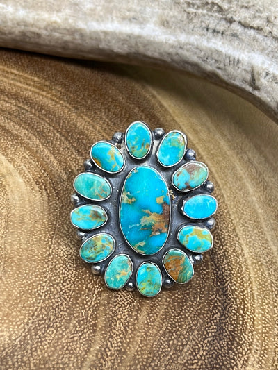 CeCe Sterling Turquoise Cluster Ring