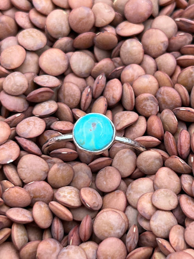 Kendra Sterling Simple Band Turquoise Ring - Size 9