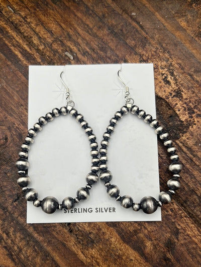 Tilly Sterling Varied Navajo Pearl Hoop Earrings