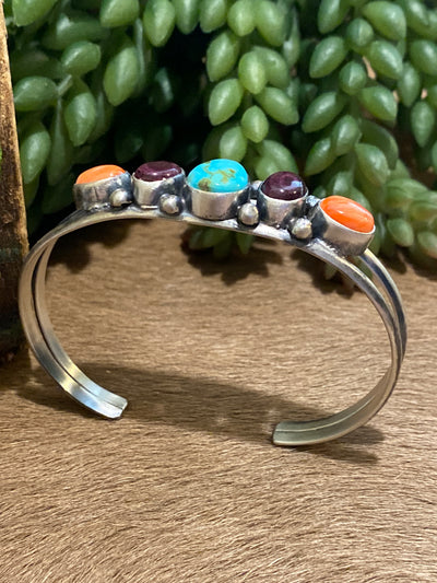 Cassidy Turquoise & Spiny Double Band Cuff