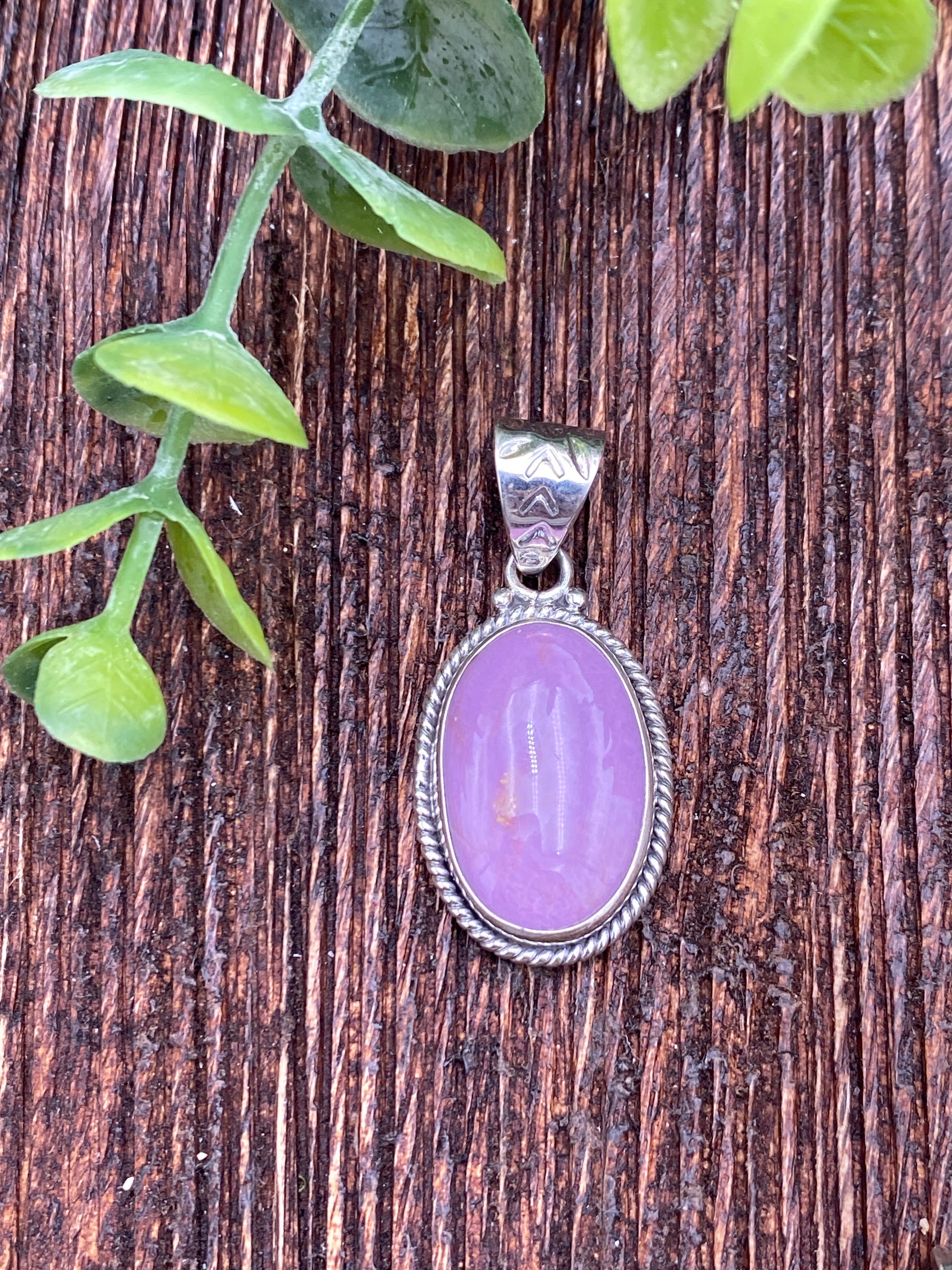 Lonnie Purple Roped Sterling Pendant
