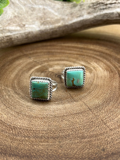 Henley Kingman Turquoise Roped Square Ring