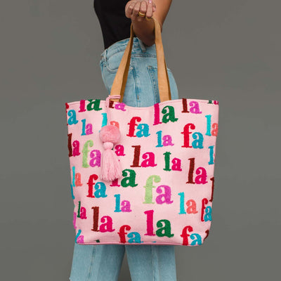 Pink & Multicolored Fa La La Tote