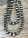 Channel Islands Large Bead Necklace & Earring Set - Turquoise