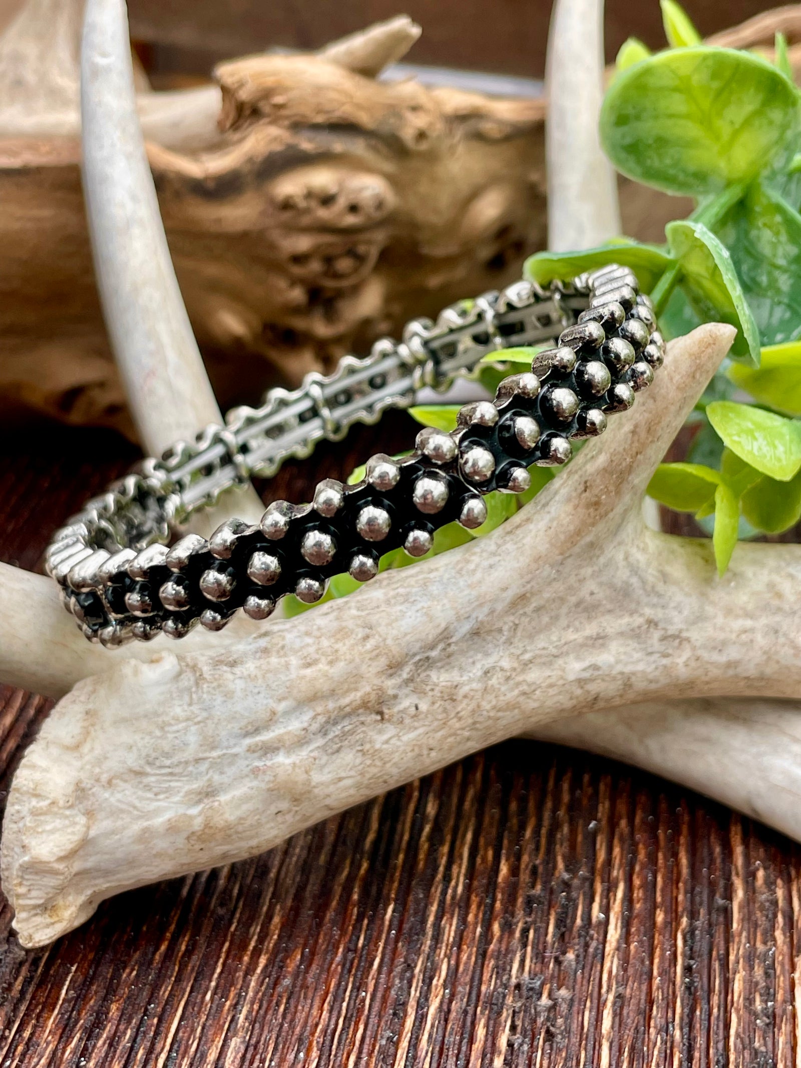 Cole Western Studded Pattern Stretch Bracelet