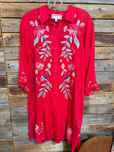 Johnny Was Tiered Flounce Dress
