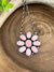 Hesper Sterling Link Chain Necklace With Pink Conch Flower Pendant - 16"
