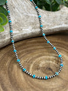 Haven 3mm Navajo Necklace With Even Turquoise Beads - 16"