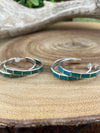 Mckayla Turquoise Inlay Hoop Earring
