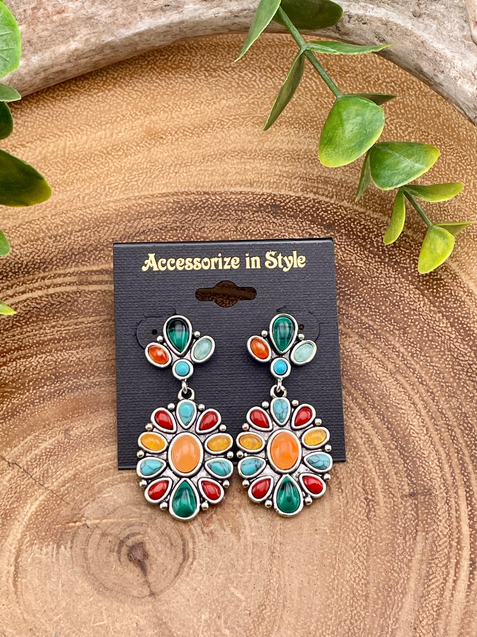 Lenton Multicolor Cluster Earrings