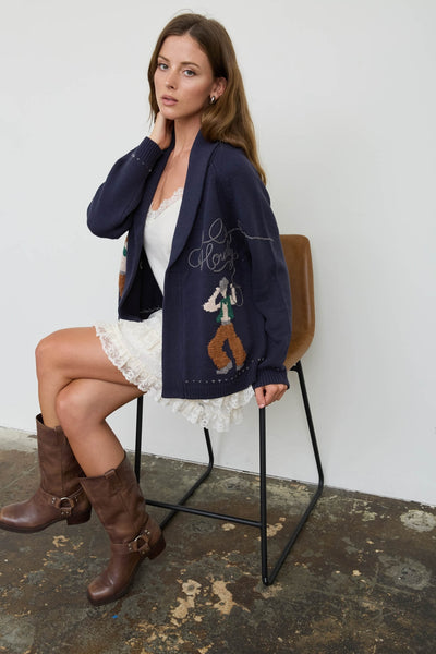 Howdy Embroidered Cardigan