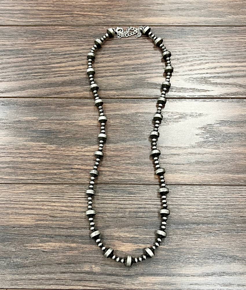Nix Fashion Navajo Pearl & Rondelle Bead Necklace - 30"