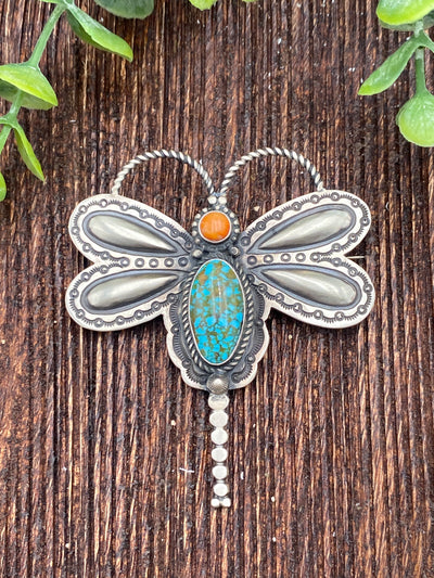 Garden Visitors Sterling & Stone Brooch/Pendant