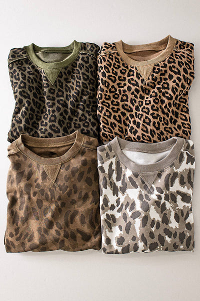 NT12770-Printed Crew Neck Sweatshirt