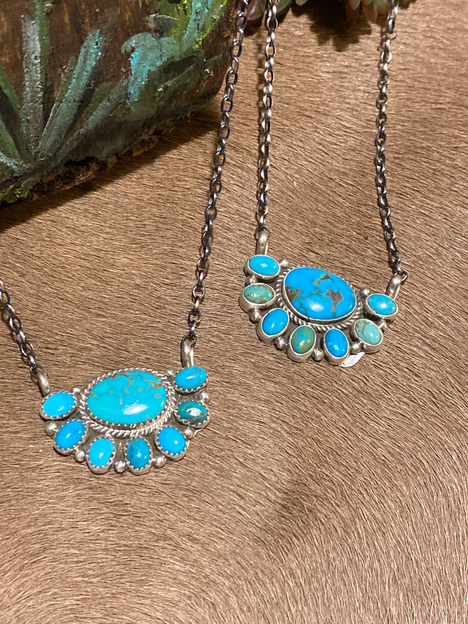 Fairmount Turquoise Half Circle Sterling Necklace