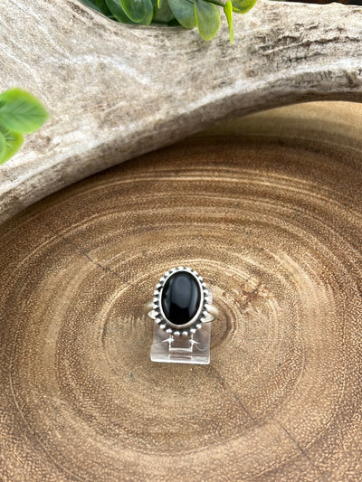 Mammoth Cave Sterling Oval Onyx Ring