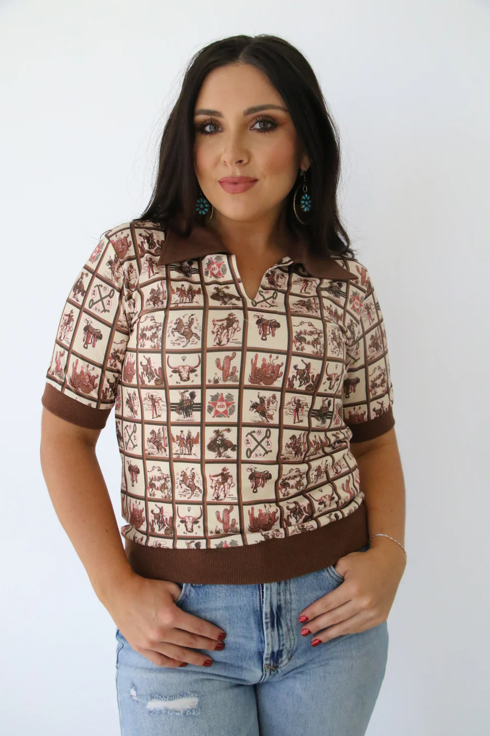 Christy Western Square Vintage Polos