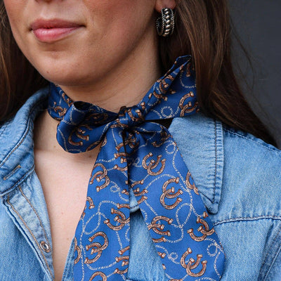 Western 100% Silk Twilly Ribbon Scarves