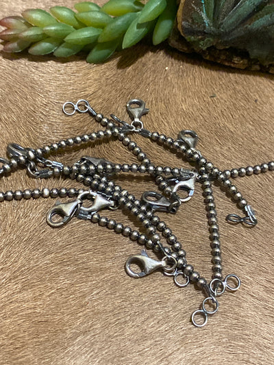 Extenders - Sterling 3mm Navajo Pearl