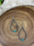 4mm Navajo Pearl & Turquoise Teardrop Earrings  - 2.5"