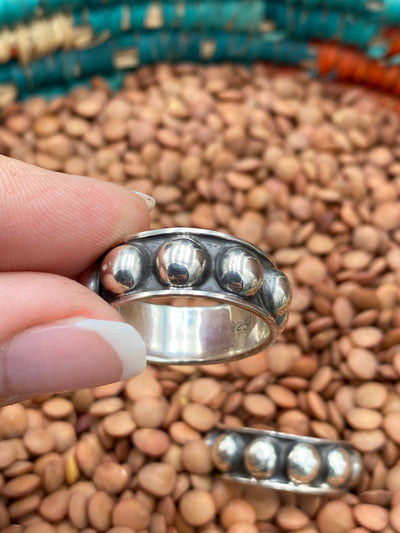 Milford Single Row 9mm Sterling Studded Ring